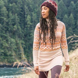 Title Nine tunic sweater dress merino wool large Fall